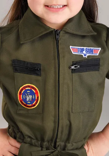 Vista 5 de Disfraz de Pelele de Vuelo Top Gun para Niña Pequeña Multicolor