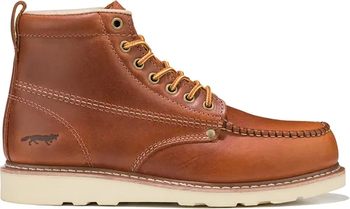 Vista 2 de Golden Fox Botas de trabajo de 6 pulgadas para hombre, con cuña y puntera tipo mocasín, cómodas para la construcción Brun-M6