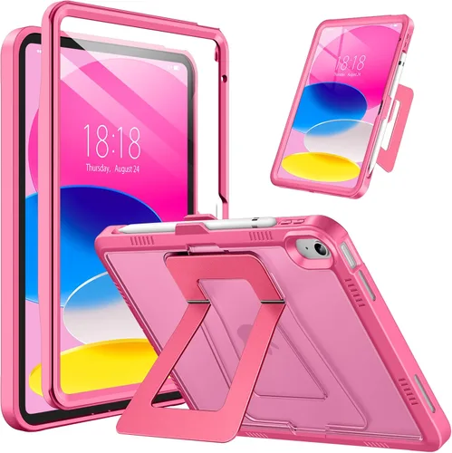 Vista 24 de DTTO Funda para iPad (A16) 11ª generación de 11 pulgadas 2025, funda para iPad de 10ª generación, soporte ajustable para vertical/paisaje, protector