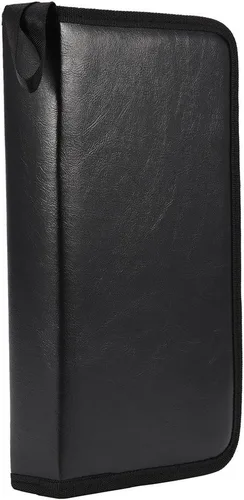 Vista 8 de Fosa Funda de poliuretano para CD/DVD/VCD con capacidad para 80 unidades, almacenamiento, soporte, folleto, bolsa, organizador de álbumes-Muti