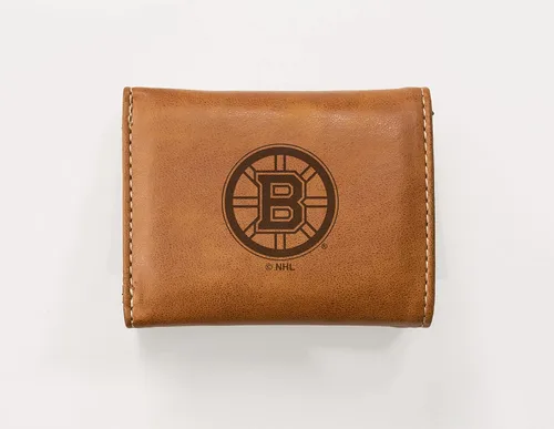 Vista 2 de NHL Rico Industries - Billetera triple grabada con láser y tres pliegues, accesorio para hombre