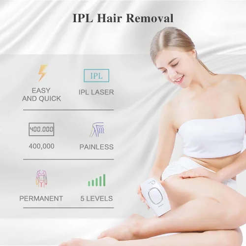 Vista 2 de [Aprobado por la FDA] Eliminación de vello IPL Aimanfun en casa depilación láser para mujeres y hombres, dispositivo removedor permanente sin dolor