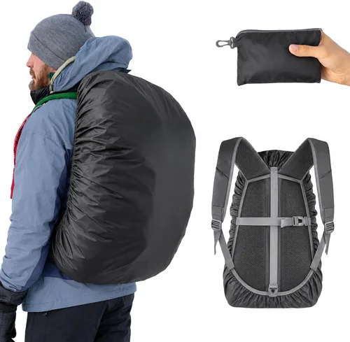 Vista 11 de Frelaxy - Funda impermeable para mochila, nivel de impermeabilidad de 10000 mm, estructura multicapa ultrarresistente mejorada, correa con hebilla