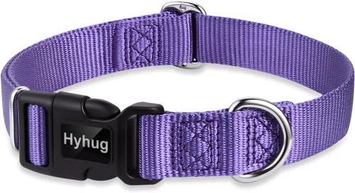 Vista 17 de Hyhug Pets - Collar clásico para perros de la colección regular de color sólido (S, negro)