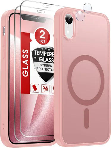 Vista 18 de LeYi Funda para iPhone XR: con protector de pantalla X2 + 2 funda para cámara [compatible con MagSafe] Funda protectora magnética i iphoneXR