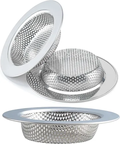 Vista 8 de Honmein 2 Piezas Colador de Fregadero para la Mayoría de Cestas de Drenaje de Fregadero de Cocina, Diseño Seguro de Doble Capa Mejorado Colador