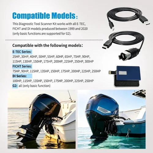 Vista 4 de Kit de escáner de diagnóstico FT232RL compatible con Evinrude E-TEC FICHT DI G2 1999-2020 FT232RL Diagnostic Scanner Kit Fit Evinrude E-TEC FICHT