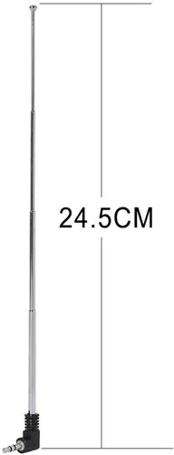 Vista 3 de Bingfu Mini antena de radio FM de 0.138 in macho telescópica FM antena portátil 2 unidades compatibles con receptor estéreo interior AV audio video