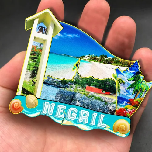Vista 4 de Negril Jamaica - Imán de madera 3D para nevera, viajes, coleccionables, recuerdos, decoración, manualidades hechas a mano