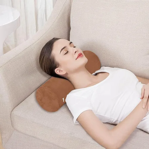 Vista 5 de Almohada de yoga Almohada de espuma viscoelástica para el cuello, almohada redonda para niños, almohada cilíndrica de espuma para soporte