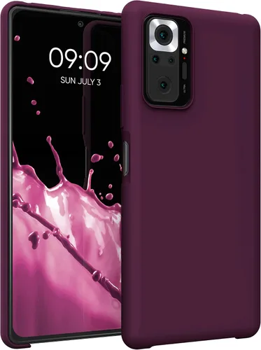 Vista 9 de kwmobile Funda compatible con Xiaomi Redmi Note 10 Pro - Funda de silicona TPU con acabado suave - Negro