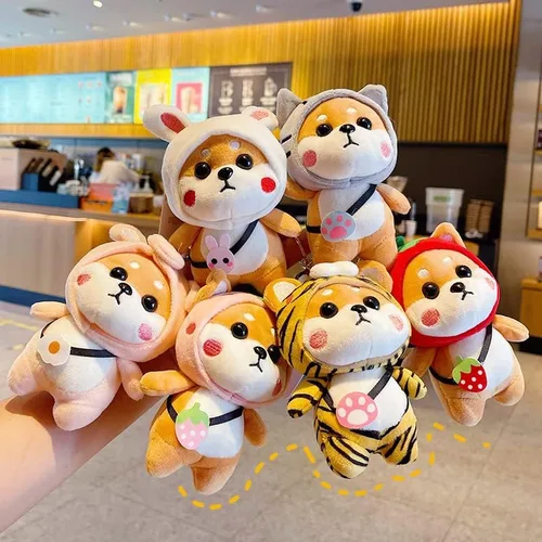 Vista 7 de HSYHERE Llaveros Shiba Inu de uso súper lindo para hombres y mujeres, llavero de coche cadenas giratorias de 360 grados