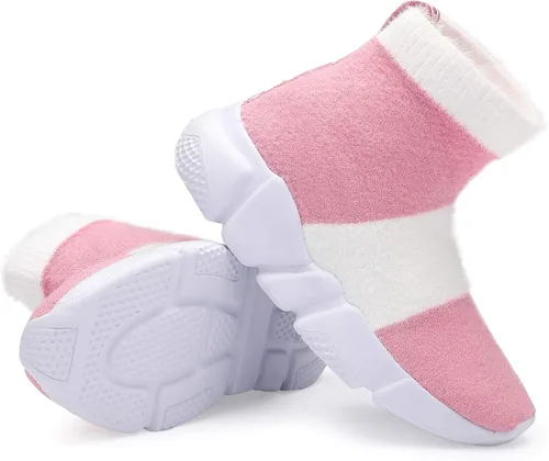 Vista 5 de Casbeam Boys and Girls Breathable Lightweight Fashion Casual Sports Walking Shoes Running Sneakers High Top (ToddlerLittle Kid Bib Kid)