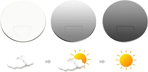 Vista 4 de Gafas de lectura bifocales fotocromáticas de transición para hombres y mujeres, gafas de sol deportivas cuadradas rojas para lectores 0 ~+4.00