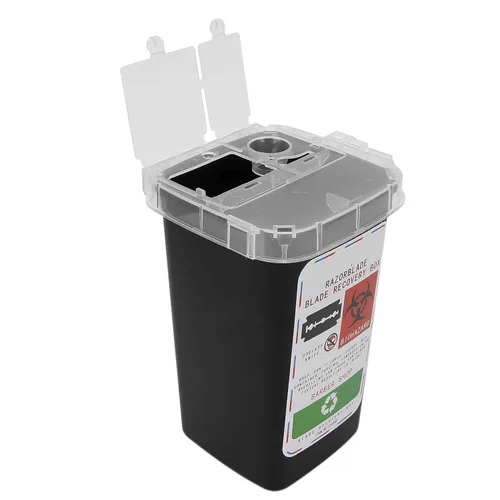 Vista 7 de Contenedor de hoja de eliminación, cuchillo de afeitado de sellado fuerte, caja de recogida, caja de afeitar de seguridad para hombres, peluquería