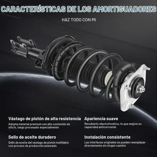 Vista 6 de ECCPP Juego de 2 puntales completos para Volvo XC90, amortiguador delantero para 2003-2014