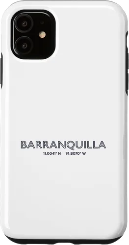 Vista 8 de Colombia City Coordinates - Barranquilla Case for iPhone 16