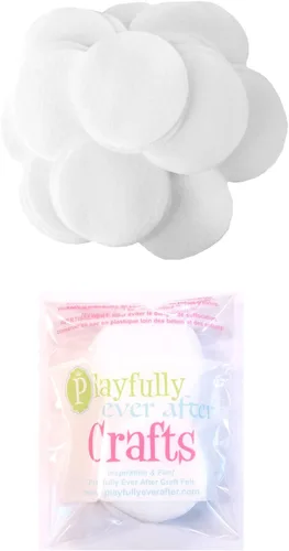 Vista 14 de Playfully Ever After Círculos de fieltro para manualidades blancas (1 pulgada - 100 piezas)