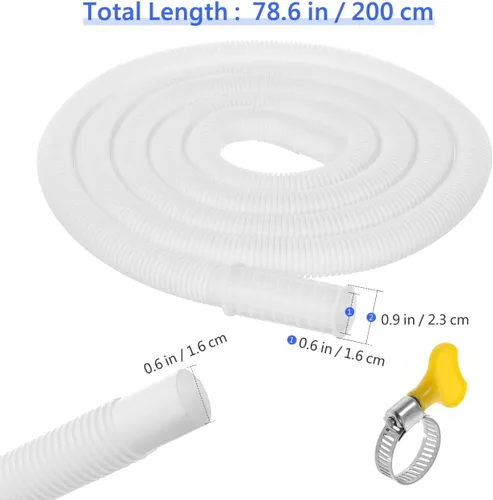 Vista 4 de Housoutil Manguera flexible universal para aire acondicionado, manguera de drenaje de agua, sistemas de aire acondicionado, línea de drenaje