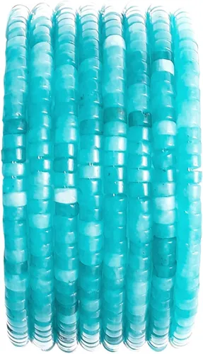 Vista 18 de Abalorios Espaciadores de Jade Natural Africano 4x2mm 38cm/str Redondos Planos Semipreciosos para Hacer Pulseras y Collares Jade africano