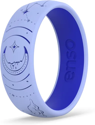 Vista 27 de Enso Rings Signature Etched Collection - Anillos clásicos de silicona grabados - Diseño cómodo y flexible - Fabricado en Estados Unidos