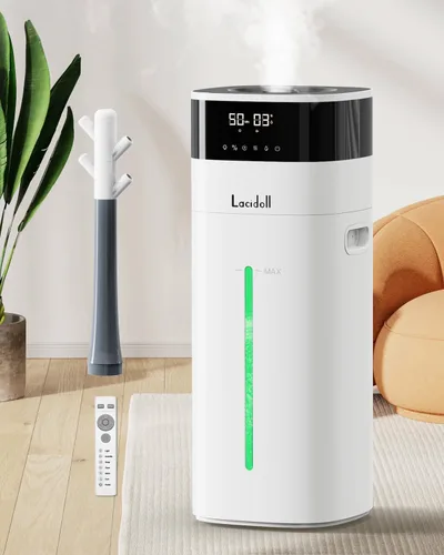 Vista 8 de Lacidoll Humidificador de niebla cálida y fría para habitación grande, humidificadores de 5.3 galones/20 litros para el hogar de 2500 pies