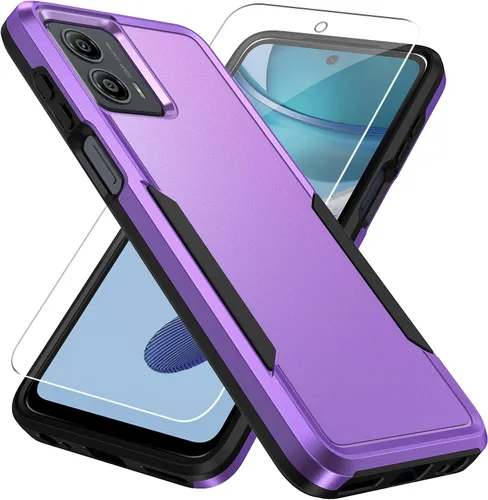 Vista 14 de Funda para Moto G 5G 2023, con Protector de Pantalla [Probado contra Caídas de Grado Militar] Funda Protectora de Servicio Pesado Resistente Rugosa