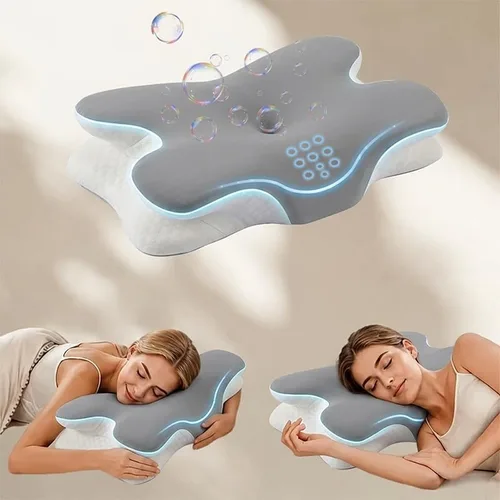 Vista 8 de Almohada cervical de espuma viscoelástica para soporte de Gris Oscuro