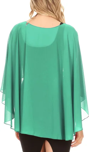 Vista 2 de Sakkas Anya - Capa de gasa suave para mujer, para boda, dama de honor, novia, bolero