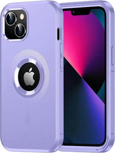 Vista 18 de Funda magnética para iPhone 13, compatible con MagSafe, protección contra caídas de grado militar, antideslizante, a prueba de golpes de 13 pies