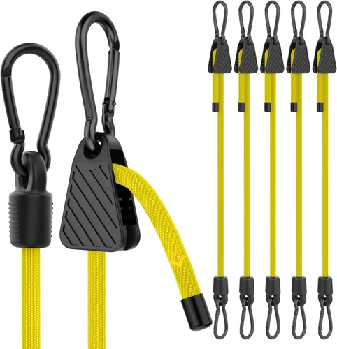 Vista 11 de Rugtol Cuerdas Elásticas con Ganchos, Actualización Surtido de 12 Piezas de Servicio Pesado para Exteriores con Cuerdas Elásticas Ajustables de 48