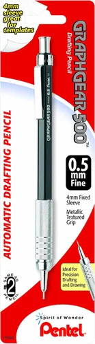 Vista 7 de Pentel Graph Gear 500 - Lápiz de dibujo automático, 0.3mm, barril marrón, 1 paquete (PG523BP)