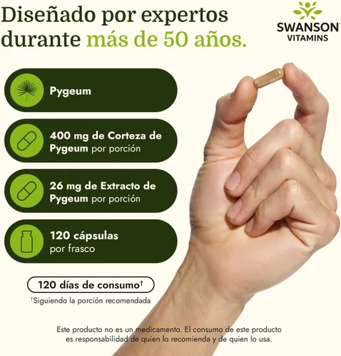 Vista 6 de Pygeum de 0.003 oz, 120 comprimidos, 1
