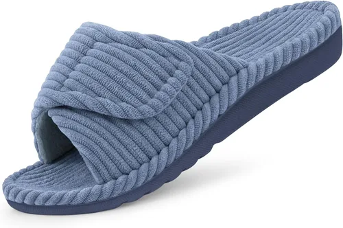 Vista 11 de Litfun Pantuflas ortopédicas para mujer, zapatos de casa con soporte de Beige