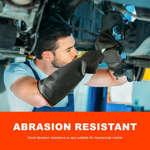 Vista 7 de North Tower Guantes de goma resistentes a productos químicos, guantes resistentes para trabajo con guantes impermeables para hombre
