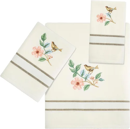 Vista 7 de Avanti Linens, toalla de baño con pájaros dorados