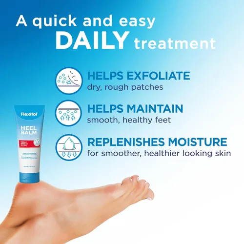 Vista 5 de Flexitol Bálsamo para el talón, rica crema hidratante y exfoliante para pies, versión original, 4 onzas