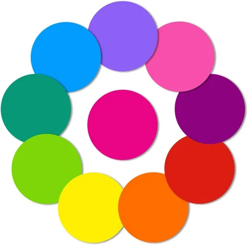 Vista 8 de Dry Erase Circles - 8 Pieces Colorful Dry Erase Dot Stickers Table Whiteboard 11 inch Removable Wall Decal for Classroom Guided Reading Small Group