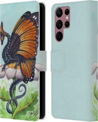 Vista 254 de Head Case Designs Officially Licensed Carla Morrow Galactic Entrancement Dragons Leather Wallet Case Compatible with Samsung Galaxy A07 4G