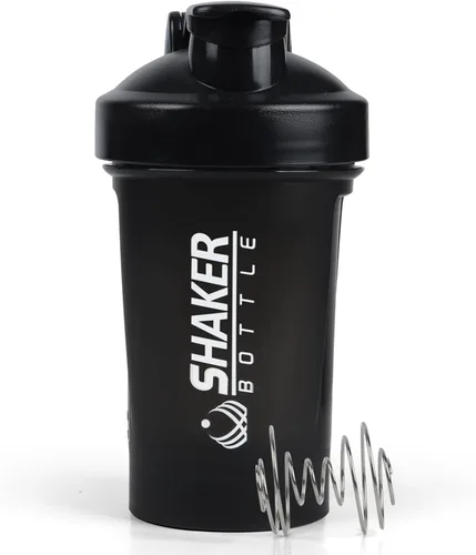 Vista 9 de Botella agitadora, botella agitadora pequeña de 400ml con bola mezcladora, portátil de 14oz para batidos de gimnasio, libre de BPA, 100% a prueba