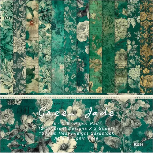 Vista 8 de Papel de cartulina floral, bloc de papel para álbum de recortes de 6 x 6 pulgadas, 24 hojas de papel de patrón de flores de una sola cara, papel