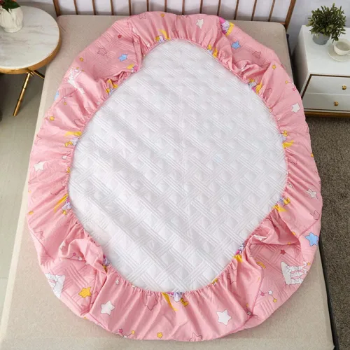 Vista 3 de Juego de cama transpirable para niños y niñas, sábanas bajeras gruesas acolchadas estampadas, para habitación de adultos, tamaño individual, doble