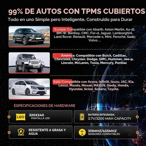 Vista 7 de Herramienta de programación Autel TPMS MaxiTPMS TS508WF, TPMS Relearn/Activar/Escanear 2026 Wifi Ver. of TS508/TS408/TS501 PRO, Program Autel