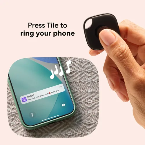 Vista 4 de Life360 Tile Starter Pack - Rastreadores Bluetooth y buscadores de artículos para llaves, carteras y más. Compatible con iOS y Android. Buscador