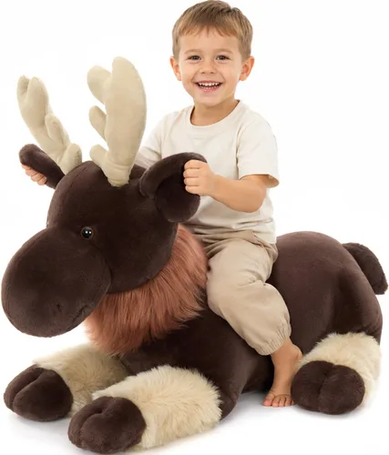 Vista 8 de MaoGoLan Peluche de lobo negro, lobo gigante de peluche para niños, 47