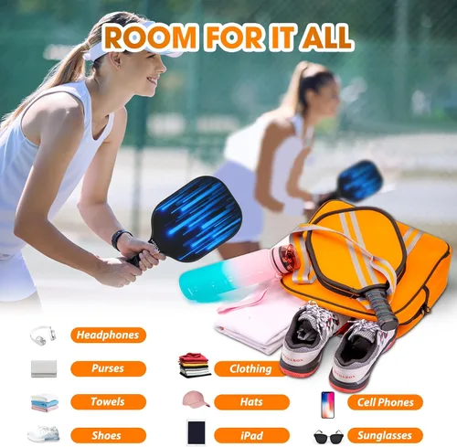 Vista 4 de MANUEKLEAR Bolso Bandolera Sling PickleballBag Tote, Bolsas de Pickleball para Mujeres y Hombres, Bolsas de Pickleball para Mujeres
