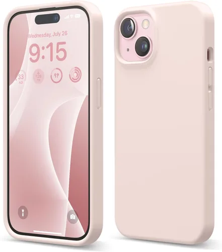 Vista 9 de elago Compatible con Funda para iPhone 15, Funda de Silicona Líquida, Cubierta Protectora de Cuerpo Completo, Resistente a Golpes, Diseño Delgado
