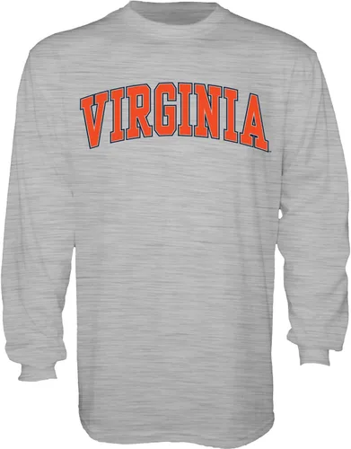 Vista 4 de Blue 84 NCAA playera de manga larga con nombre de equipo arqueado color brezo oscuro para hombre