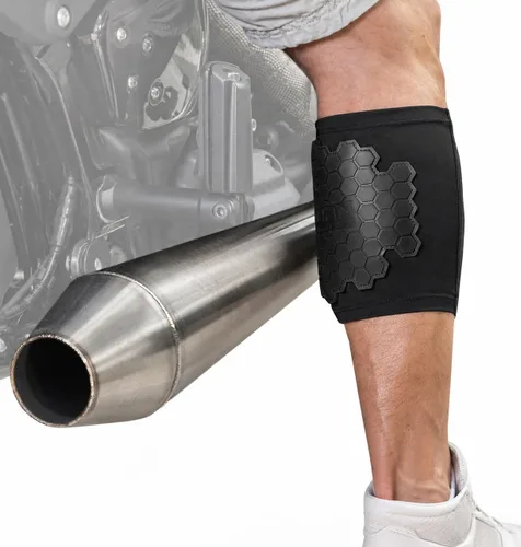 Vista 11 de BurnJacket Max - Funda protectora para tubo de escape de motocicleta contra quemaduras con protección de triple capa, se adapta a pantorrillas
