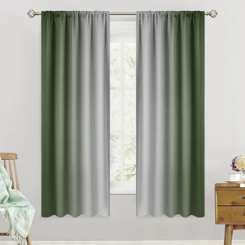 Vista 35 de SimpleHome Cortinas Pequeñas Negras Impermeables con Bolsillo para Barra Suave para Cocina, Cortinas Impermeables con Bolsillo para Barra